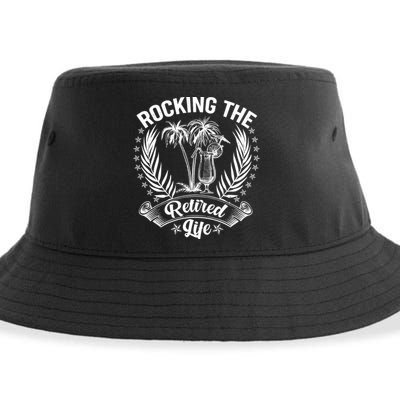 Vintage Rocking The Retired Life Sustainable Bucket Hat