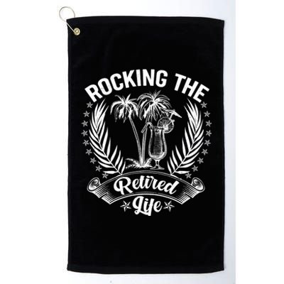 Vintage Rocking The Retired Life Platinum Collection Golf Towel