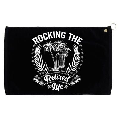 Vintage Rocking The Retired Life Grommeted Golf Towel