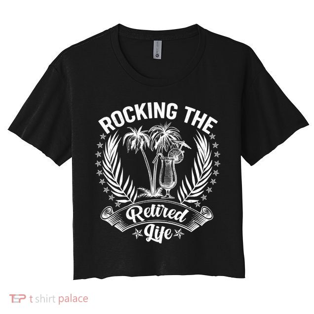 Vintage Rocking The Retired Life Crop Top