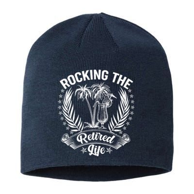 Vintage Rocking The Retired Life Sustainable Beanie