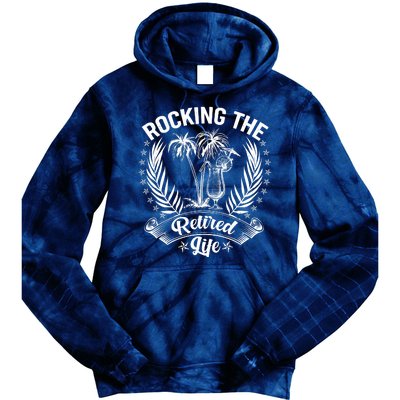 Vintage Rocking The Retired Life Tie Dye Hoodie