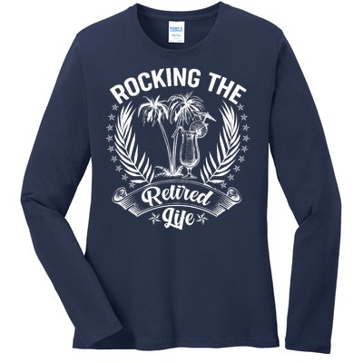 Vintage Rocking The Retired Life Ladies Long Sleeve Shirt