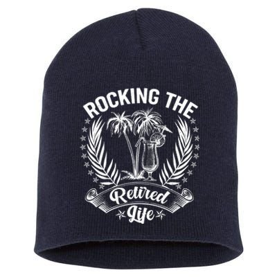 Vintage Rocking The Retired Life Short Acrylic Beanie