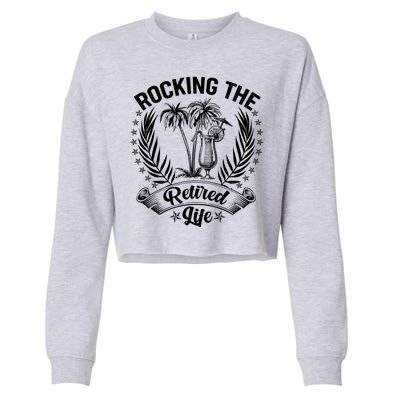 Vintage Rocking The Retired Life Cropped Pullover Crew