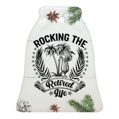 Vintage Rocking The Retired Life Ceramic Bell Ornament