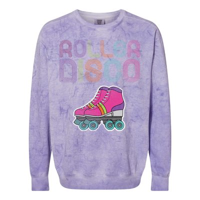 Vintage Roller Disco Skater Colorblast Crewneck Sweatshirt