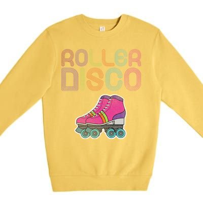 Vintage Roller Disco Skater Premium Crewneck Sweatshirt