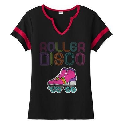 Vintage Roller Disco Skater Ladies Halftime Notch Neck Tee