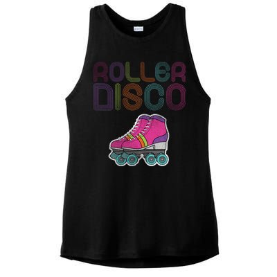 Vintage Roller Disco Skater Ladies PosiCharge Tri-Blend Wicking Tank