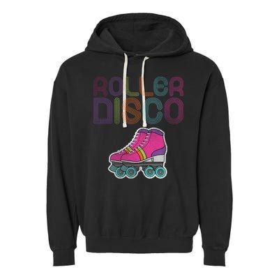 Vintage Roller Disco Skater Garment-Dyed Fleece Hoodie