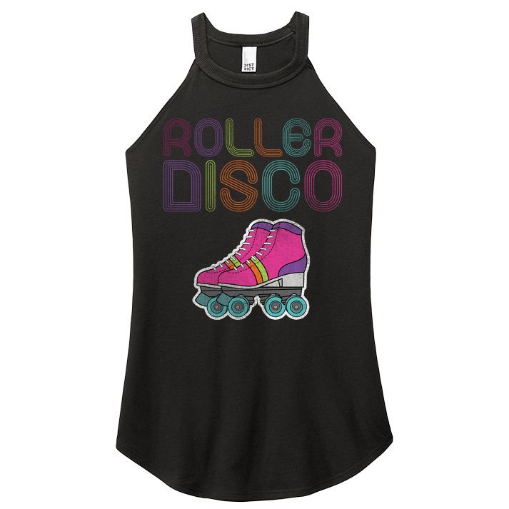 Vintage Roller Disco Skater Women's Perfect Tri Rocker Tank
