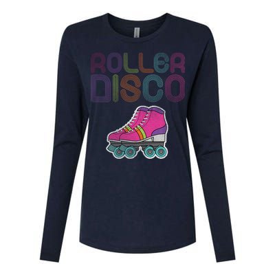 Vintage Roller Disco Skater Womens Cotton Relaxed Long Sleeve T-Shirt