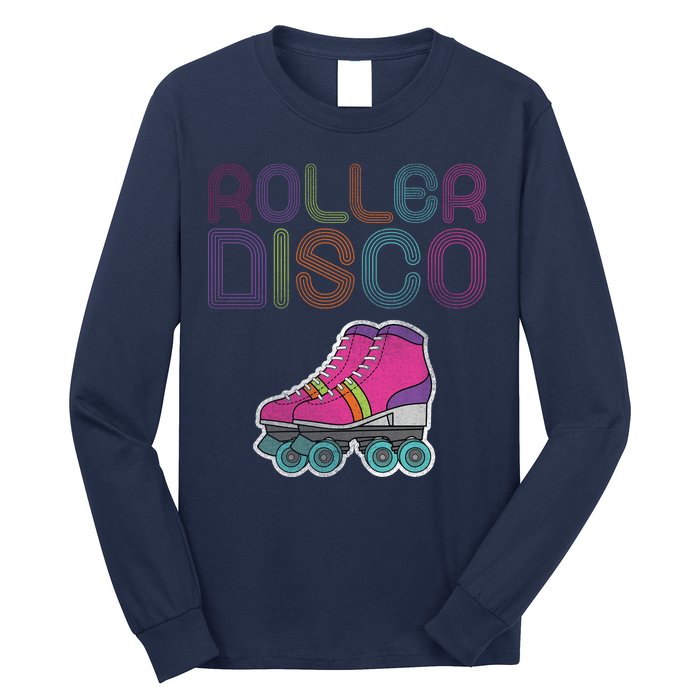 Vintage Roller Disco Skater Long Sleeve Shirt