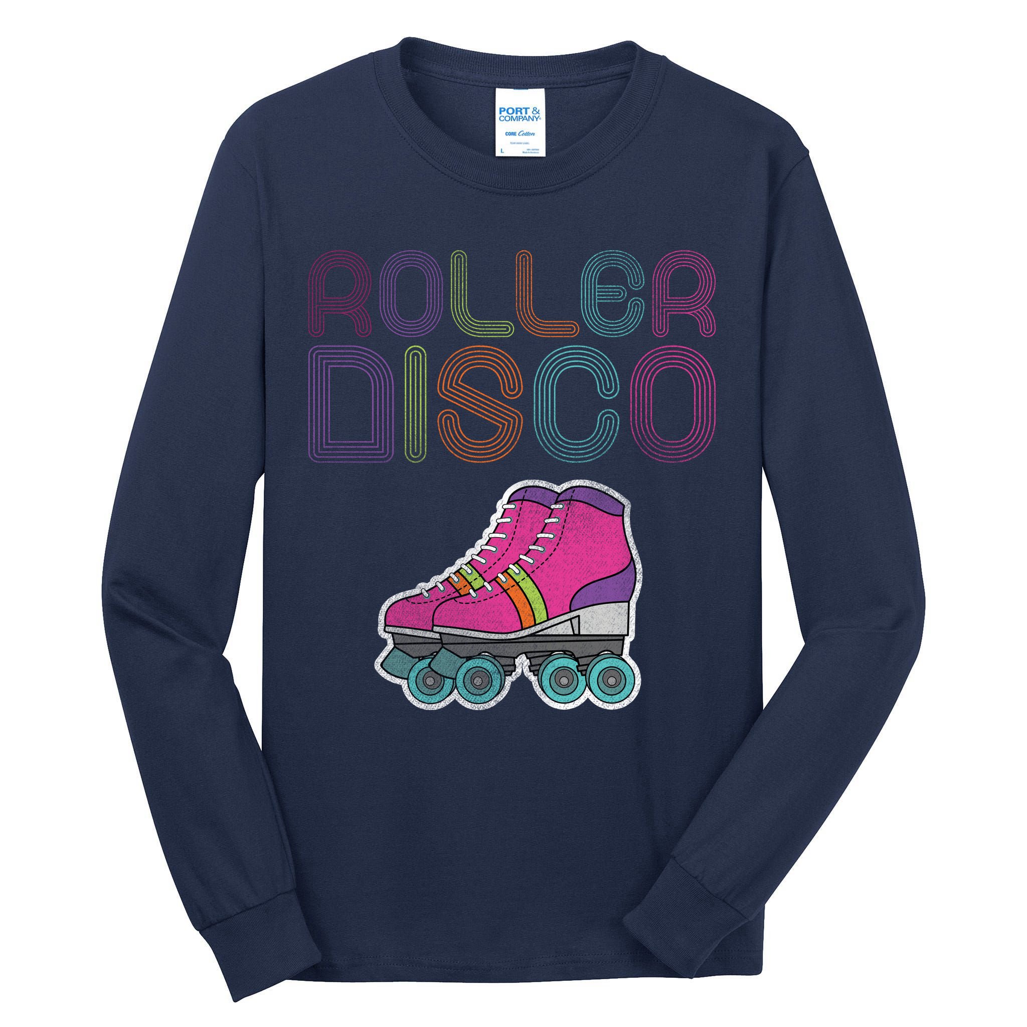 Vintage Roller Disco Skater Tall Long Sleeve T-Shirt