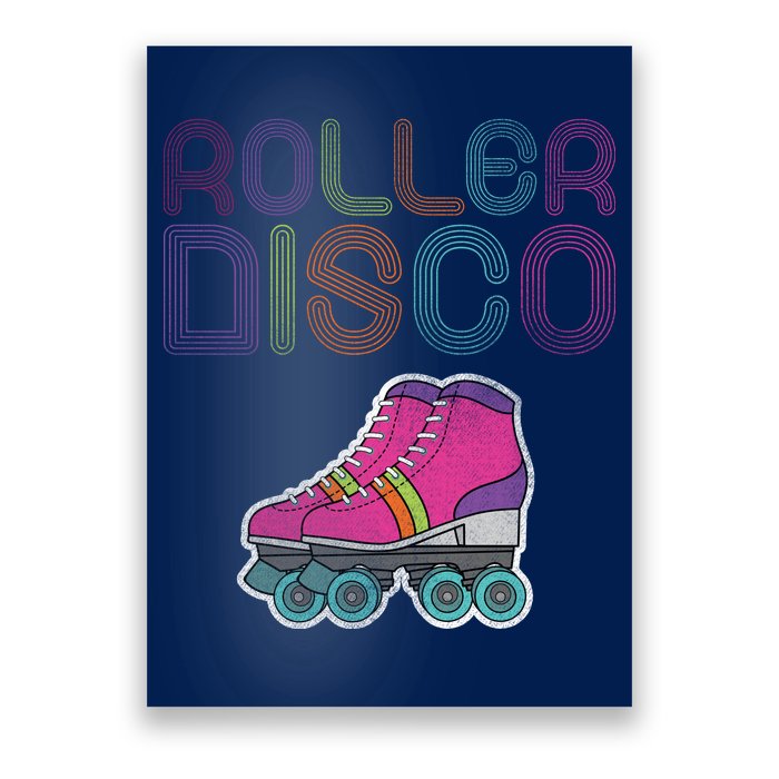 Vintage Roller Disco Skater Poster