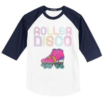 Vintage Roller Disco Skater Baseball Sleeve Shirt