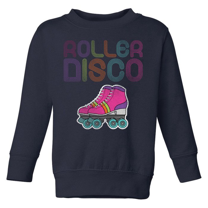 Vintage Roller Disco Skater Toddler Sweatshirt