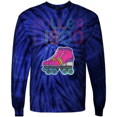 Vintage Roller Disco Skater Tie-Dye Long Sleeve Shirt