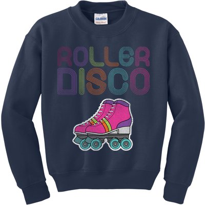 Vintage Roller Disco Skater Kids Sweatshirt
