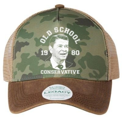 Vintage Ronald Reagan Old School Conservative Legacy Tie Dye Trucker Hat