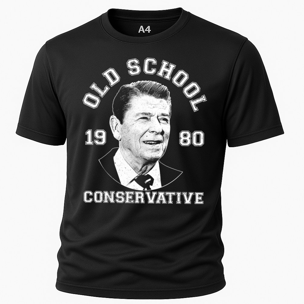 Vintage Ronald Reagan Old School Conservative Cooling Performance Crew T-Shirt