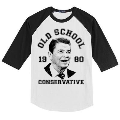 Vintage Ronald Reagan Old School Conservative Kids Colorblock Raglan Jersey