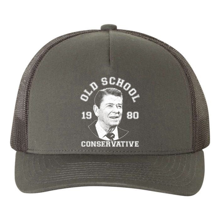 Vintage Ronald Reagan Old School Conservative Yupoong Adult 5-Panel Trucker Hat