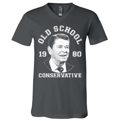 Vintage Ronald Reagan Old School Conservative V-Neck T-Shirt