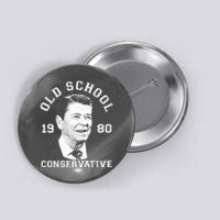 Vintage Ronald Reagan Old School Conservative Button