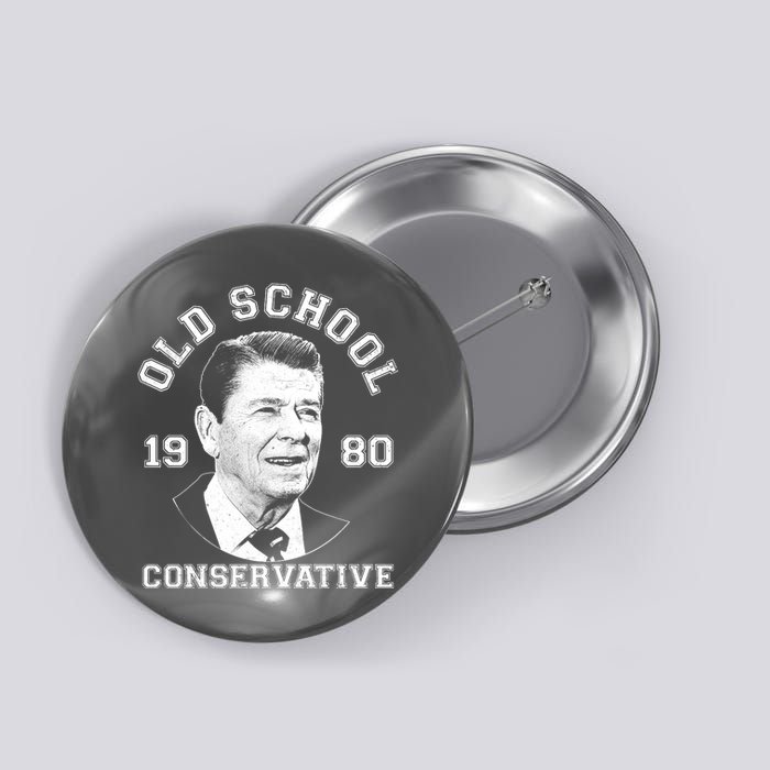 Vintage Ronald Reagan Old School Conservative Button