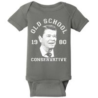 Vintage Ronald Reagan Old School Conservative Baby Bodysuit