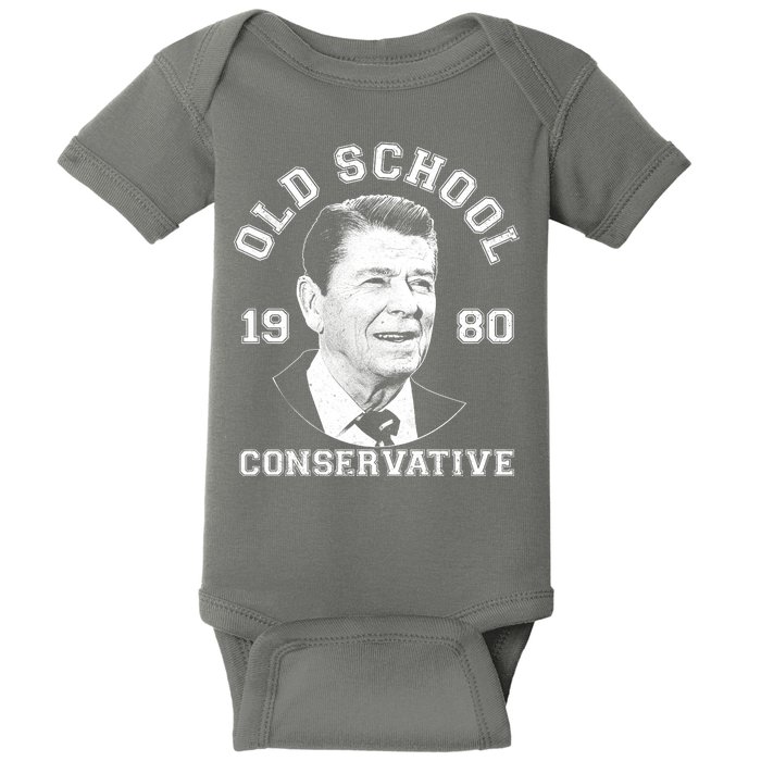 Vintage Ronald Reagan Old School Conservative Baby Bodysuit