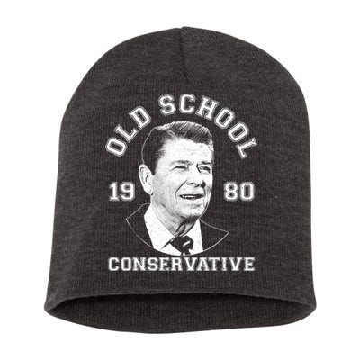 Vintage Ronald Reagan Old School Conservative Short Acrylic Beanie