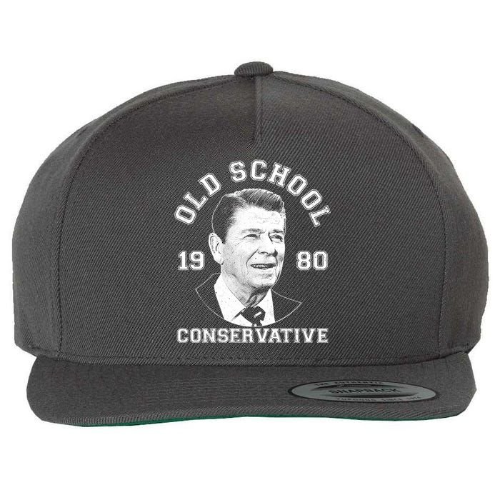 Vintage Ronald Reagan Old School Conservative Wool Snapback Cap