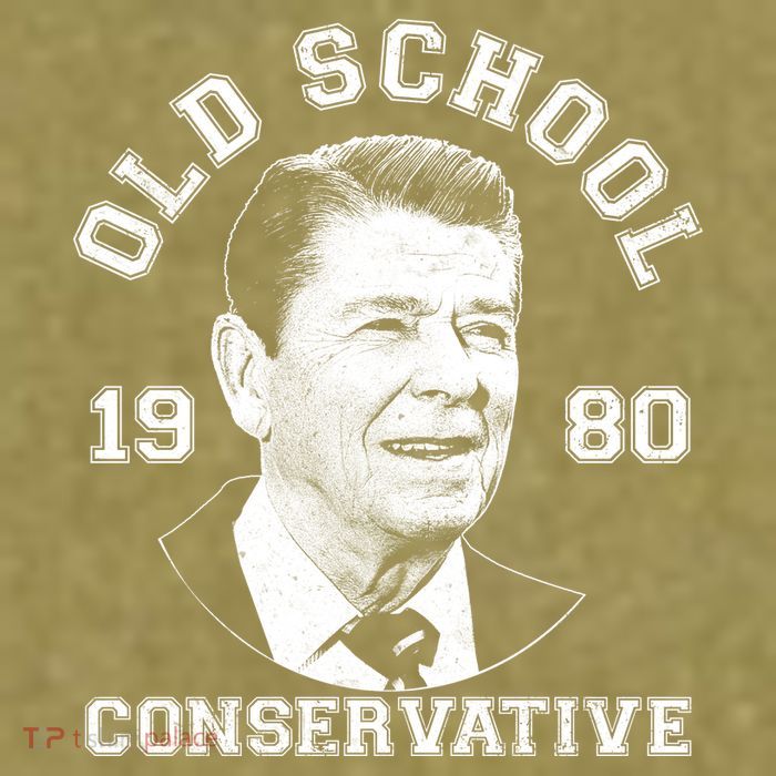 Vintage Ronald Reagan Old School Conservative Garment-Dyed Women's Muscle Tee