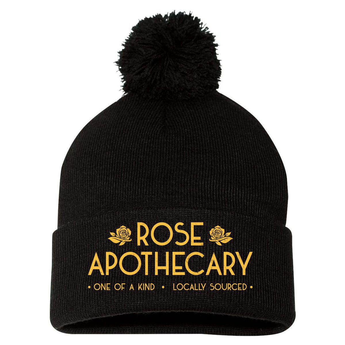 Vintage Rose Apothecary One of a Kind Locally Sourced Pom Pom 12in Knit Beanie