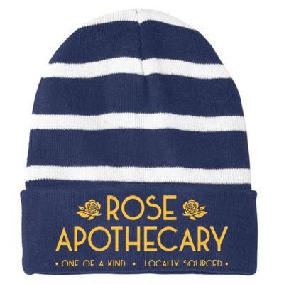 Vintage Rose Apothecary One of a Kind Locally Sourced Striped Beanie with Solid Band