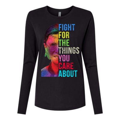 Vintage Ruth B Fight For The Things You Care About RBG Womens Cotton Relaxed Long Sleeve T-Shirt