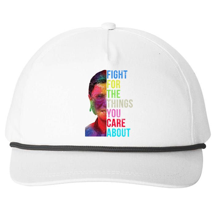 Vintage Ruth B Fight For The Things You Care About RBG Snapback Five-Panel Rope Hat