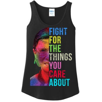 Vintage Ruth B Fight For The Things You Care About RBG Ladies Essential Tank