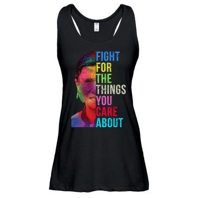 Vintage Ruth B Fight For The Things You Care About RBG Ladies Essential Flowy Tank