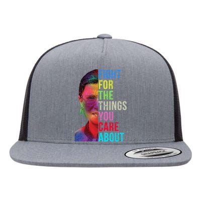 Vintage Ruth B Fight For The Things You Care About RBG Flat Bill Trucker Hat