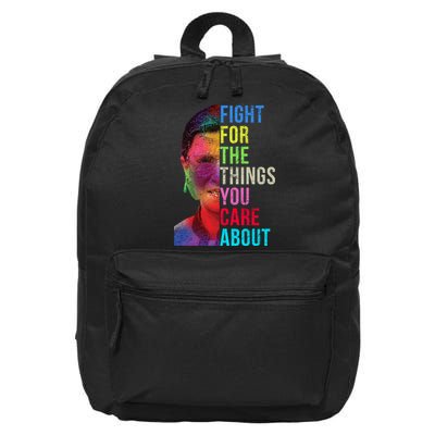 Vintage Ruth B Fight For The Things You Care About RBG 16 in Basic Backpack