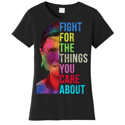 Vintage Ruth B Fight For The Things You Care About RBG Women's T-Shirt