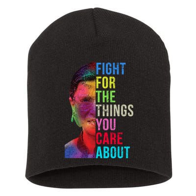 Vintage Ruth B Fight For The Things You Care About RBG Short Acrylic Beanie