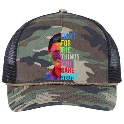 Vintage Ruth B Fight For The Things You Care About RBG Retro Rope Trucker Hat Cap