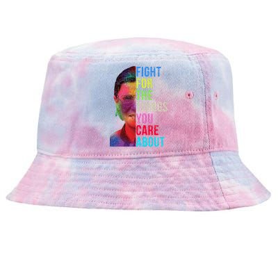 Vintage Ruth B Fight For The Things You Care About RBG Tie-Dyed Bucket Hat