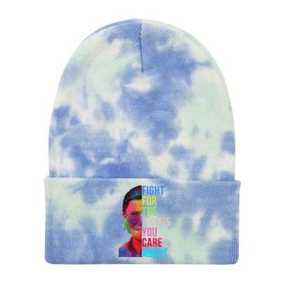 Vintage Ruth B Fight For The Things You Care About RBG Tie Dye 12in Knit Beanie