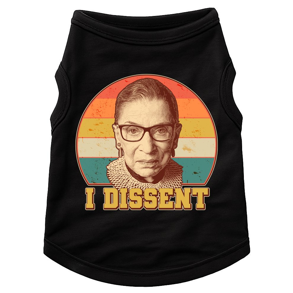 Vintage Ruth Bader Ginsburg I Dissent RBG Tribute Doggie Tank